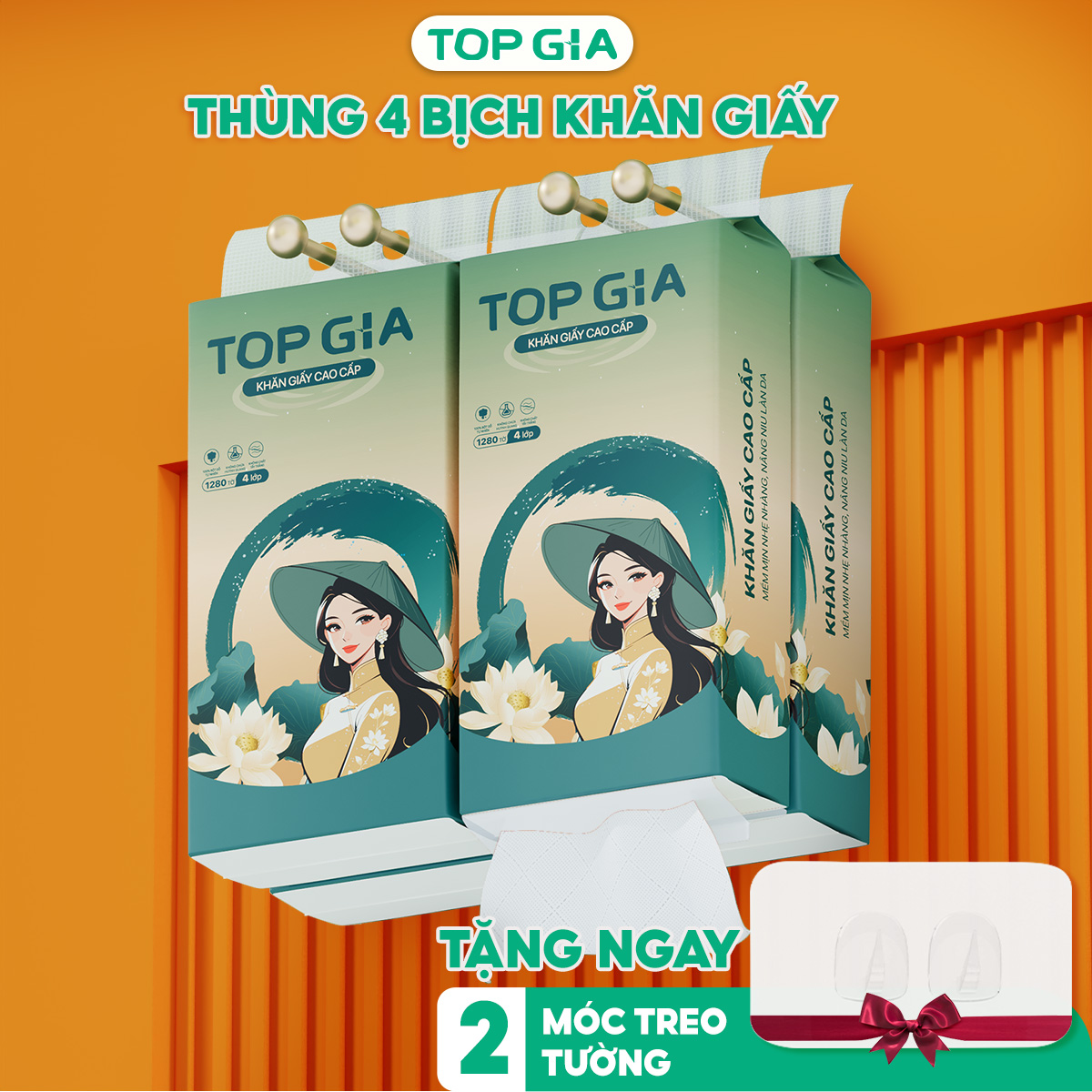 Giấy rút đáy treo tường Sắc Việt