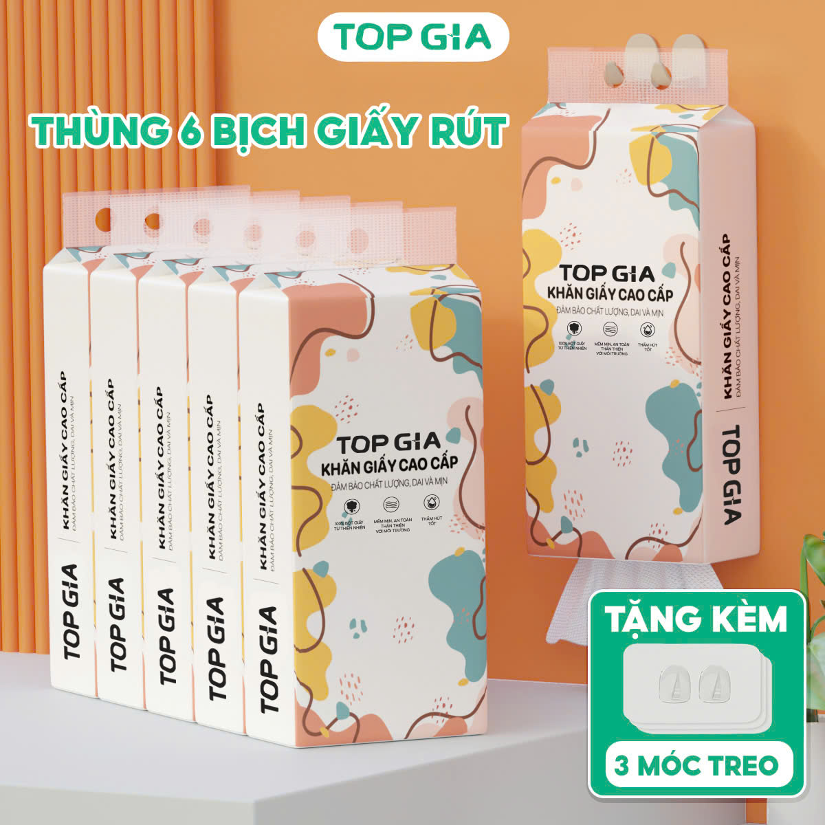 Giấy vệ sinh rút đáy treo tường Đa Sắc