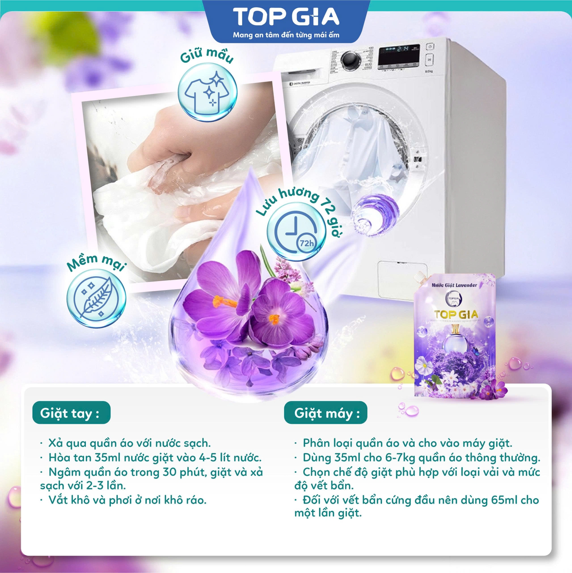 Nước giặt hương lavender