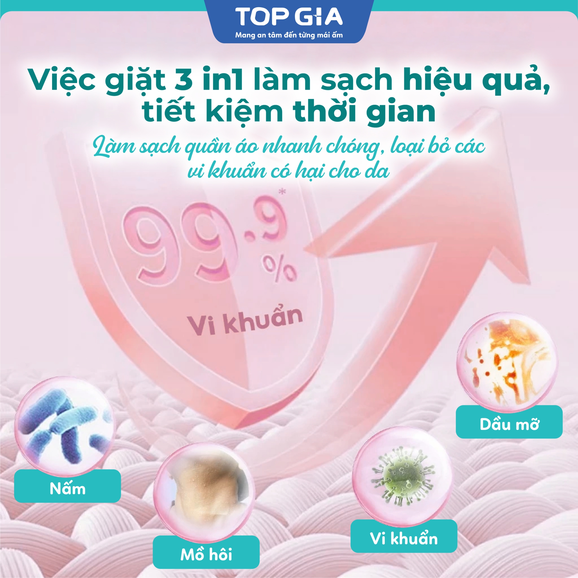 Viên giặt hương hoa hồng